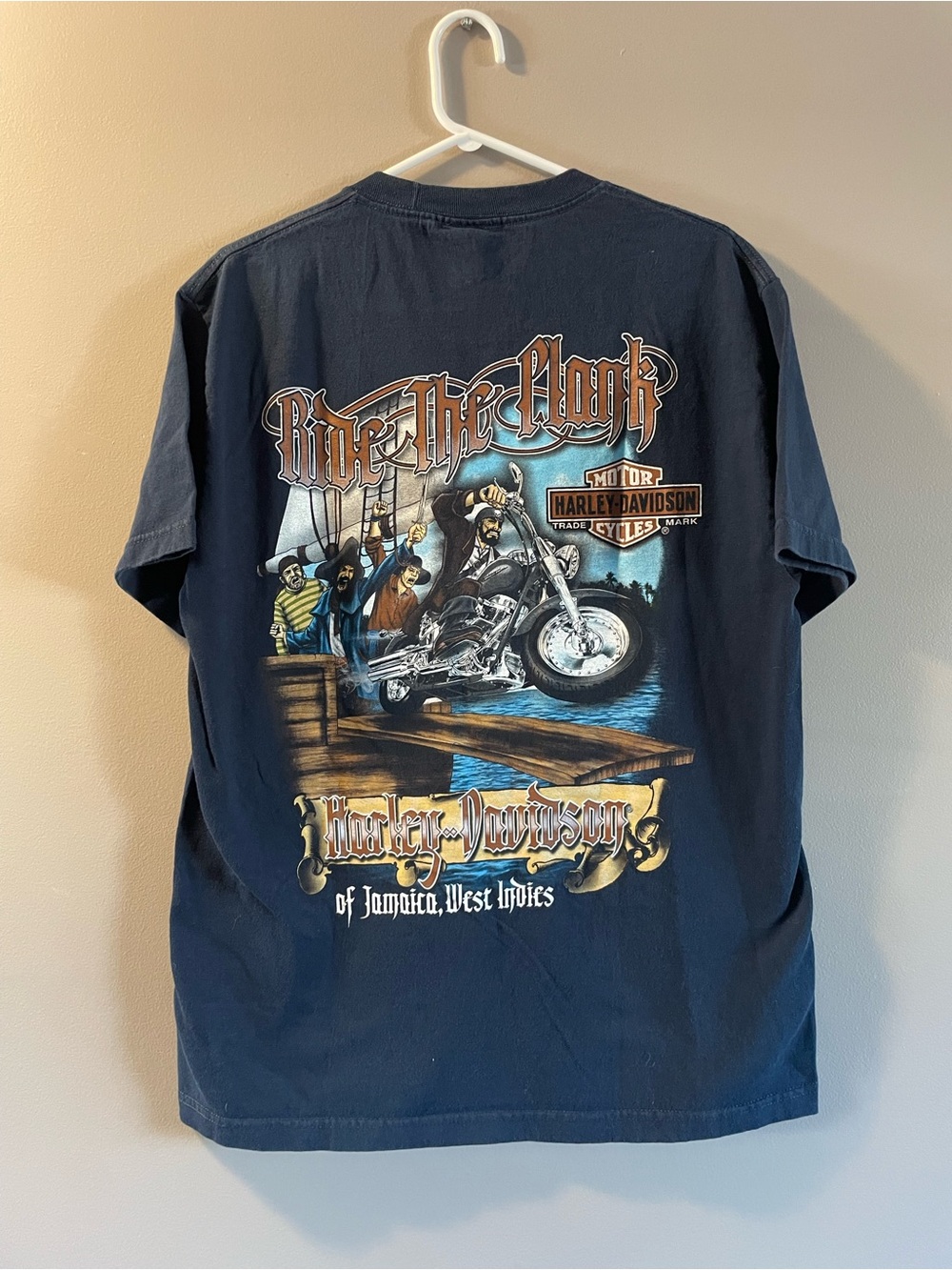 Harley-Davidson Navy Blue 'Ride The Plank' Graphic Short Sleeve Tee
